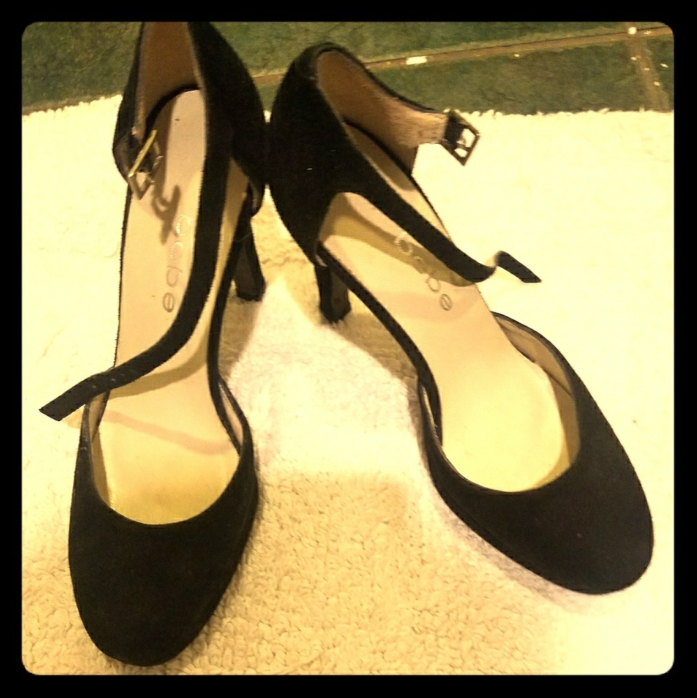 Bebe womens black heels 7M